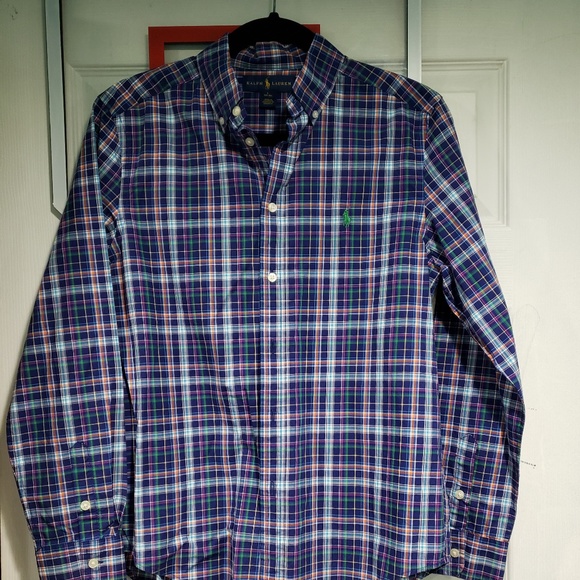 Ralph Lauren Other - Ralph Lauren Boys Long Sleeve Plaid Shirt Blue Multi Color Size Large